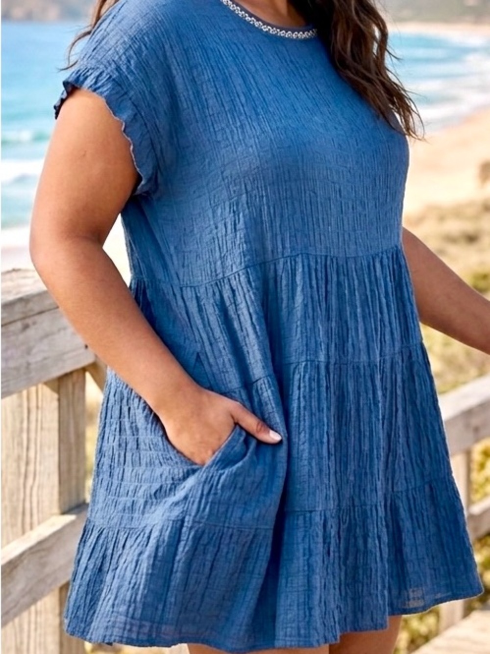 Knox Rose Tiered Babydoll Dress. Coastal, Boho Chic, Cottagecore, Prairie 🌻